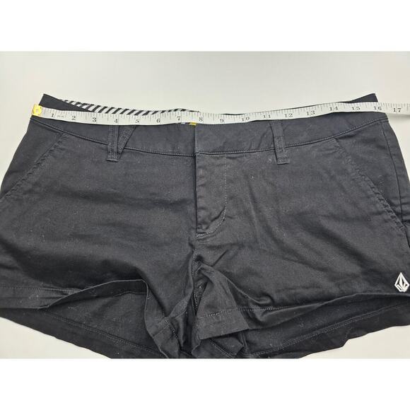 Volcom Women's 7 Black Shortie Chino Shorts - Picture 6 of 7